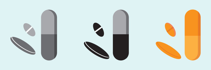 Painkiller pills icon web design in vector