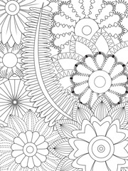 PrintFlowers Coloring Pages For Adules