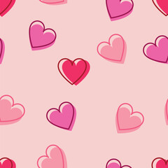 a stylish pattern. seamless texture of hearts. vector graphics. background for Valentine's Day decoration, February 14th, love.