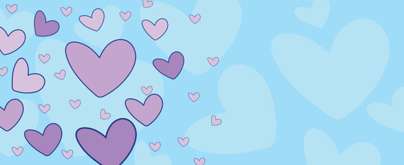 graphic bright hearts. vector image. background for Valentine's Day decoration, February 14th, love.