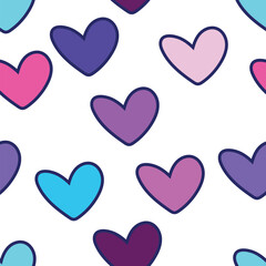 a stylish pattern. seamless texture of hearts. vector graphics. background for Valentine's Day decoration, February 14th, love.