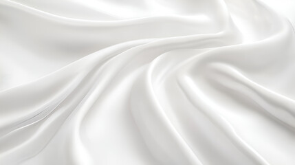Obraz premium Soft, flowing white fabric with elegant drapes and subtle folds. Luxurious texture and smooth surface.