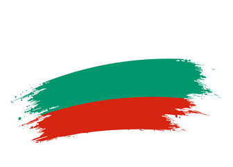 Bulgaria flag png. Isolated grunge brush stroke flag of Bulgaria illustration transparent png