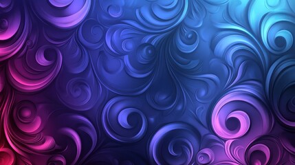 Purple and blue gradient swirls pattern background, for graphic art or wallpaper