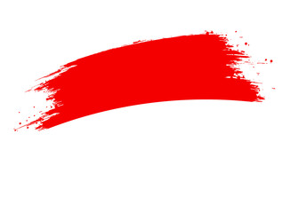 Indonesia flag png. Isolated grunge brush stroke flag of Indonesia illustration transparent png