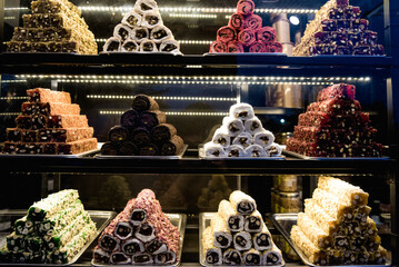 Istanbul, Turkey, May 2018, Eastern Market Grand Bazaar sell traditional dessert