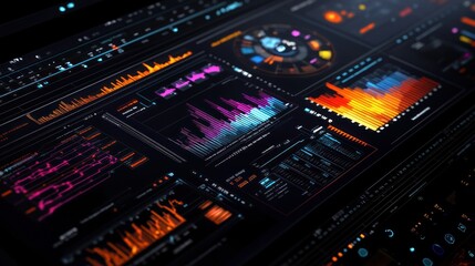 Obraz premium Futuristic Data Visualization: A Glimpse into the Digital World