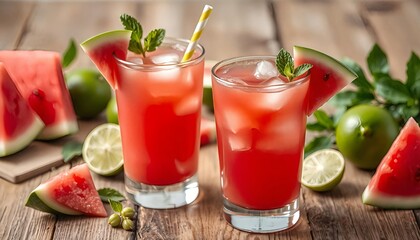 strawberry smoothie with mint