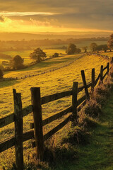 Obraz premium fence in the field