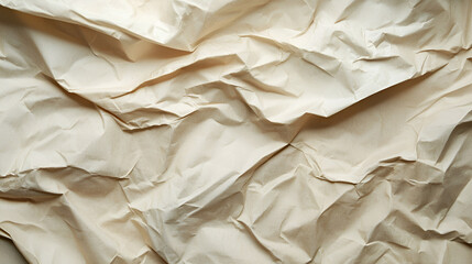 Obraz premium Textured background of crumpled beige paper. Perfect for design projects, adding depth and visual interest.