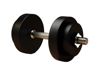 Dumbbell Isolated on Transparent Background, Perfect for Gym Equipment and Fitness Product Advertising