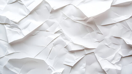 Obraz premium Abstract texture of crumpled white paper. Perfect for backgrounds or design elements. Clean and simple.