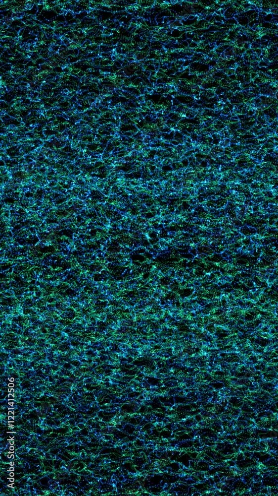 Canvas Prints vertical blue green particle lines flowing up 4k loop features green over blue particle lines moving