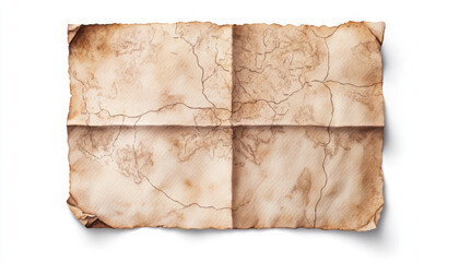 vintage, folded map with weathered texture and subtle details
