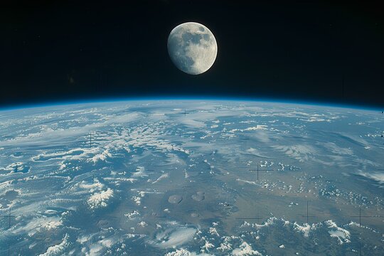 A view of the moon from the international space station - Powered by Adobe