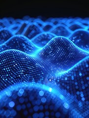 abstract blue background with waves