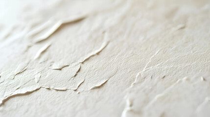 Close-up of textured, off-white paper with a rough, uneven surface.  Ideal for backgrounds or design elements.