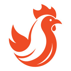 Chicken logo vector art illustration.