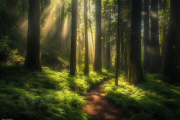 Obraz premium morning in the forest