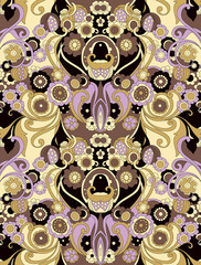 Artistic Digital Allover Pattern Design with Powerful Effects