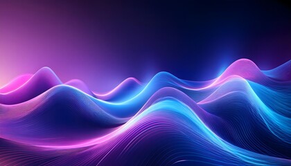 Neon Wave abstract background, Isolated on a dark background, colorful Neon wave with glow, Technology, network, internet concept