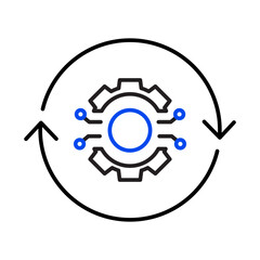 Automate Processes Icon – Gear Representing Automation Powered by AI