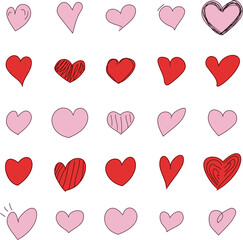 Heart continuous line drawing. Single hand drawn contour heart, love, romance, wedding. Shape heart lineart. Single lineart sketch heart. Symbol love. Heart fashion Simple icon on white background.