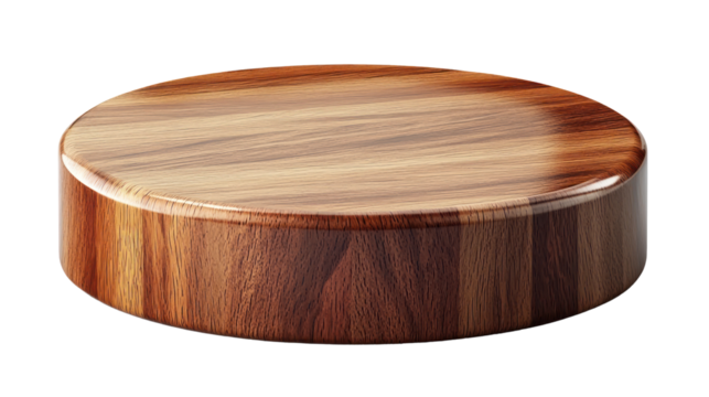 Elegant wooden display stand for home decor indoor product photography minimalist style