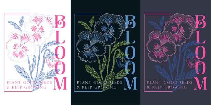 summer tropical Vintage Doted flowers print, women's fashion design. Positive vibes retro vintage slogan typography and flower. text prints, girl graphics, bloom tee shirt design, flowers graphics