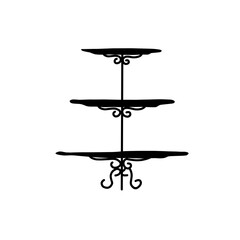 Cake Stand set silhouette