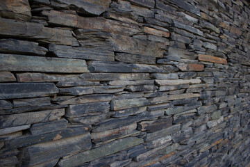 background, stone wall in perspective