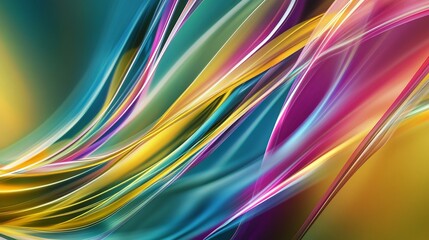 Abstract flowing lines with vibrant gradient colors, creating a dynamic and modern background