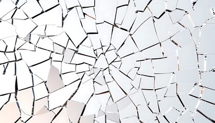 Shattered Glass Fragments Form Abstract Design