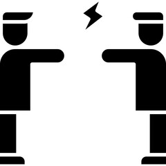 Altercation icon single vector illustration