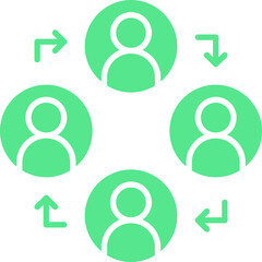 Team work icon single vector illustration