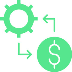 Cost Management icon single vector illustration