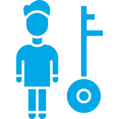 Key Person icon single vector illustration