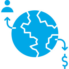 Out Source icon single vector illustration