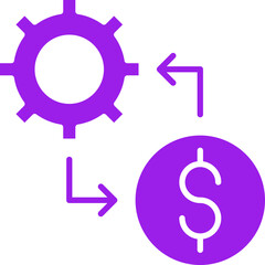 Cost Management icon single vector illustration