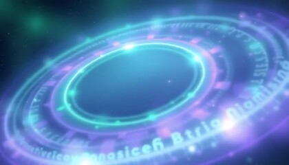 Obraz premium Abstract Cosmic Ring Nebula Glowing Brightly