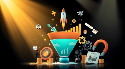 Lead generation, CRO, conversion rate optimization concept