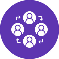 Team work icon single vector illustration