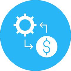 Cost Management icon single vector illustration