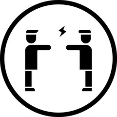 Altercation icon single vector illustration