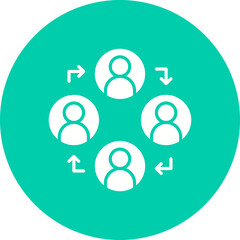 Team work icon single vector illustration