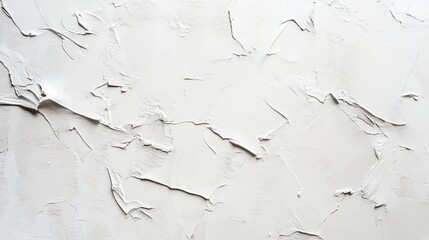 A Textured White Surface Featuring Abstract Patterns Created by Thick Plaster Showing a Unique Artistic Quality and Depth in the Design