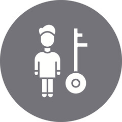 Key Person icon single vector illustration