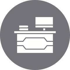 Workplace icon single vector illustration