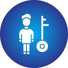 Key Person icon single vector illustration
