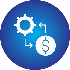 Cost Management icon single vector illustration